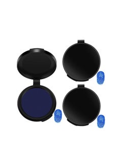 Generic 6 Round Blue Fingerprint Ink Pads - Professional, Quick-Drying Ink for Office and School - Erasable and Easy to Use for Clear Impressions  - Image 1
