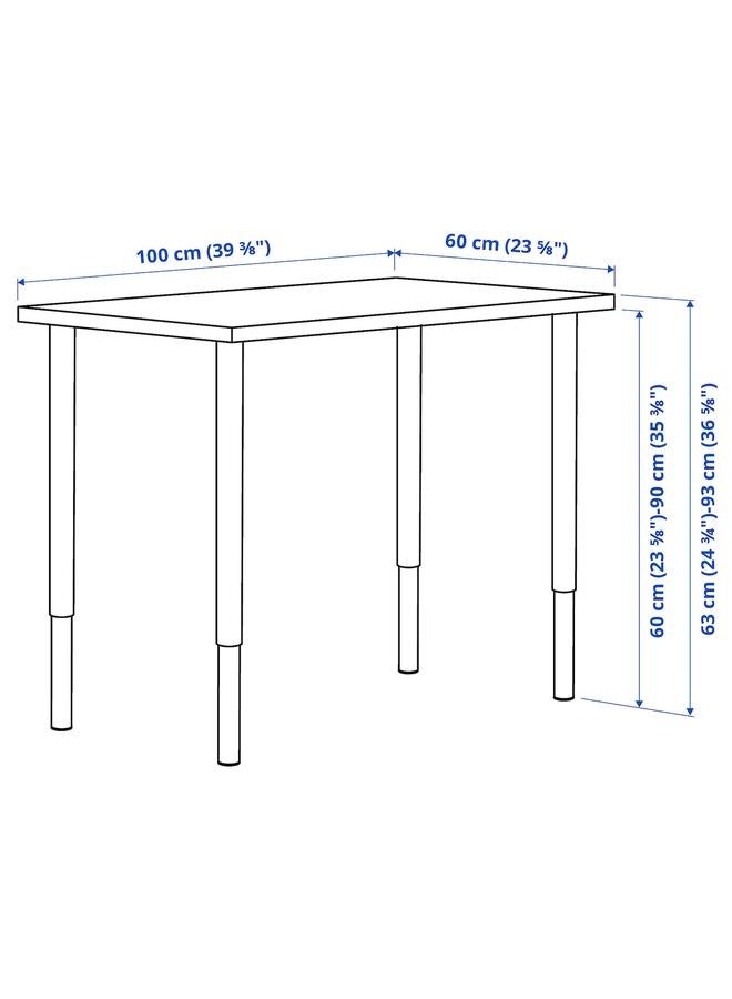 إيروريكس مكتب، أسود-بني، 100×60 سم - Image 4