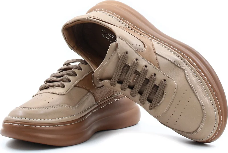 Fast Step Genuine Leather Women's Daily Casual Sneakers Comfortable Lace-Up Sports Summer Lightweight Shoes 409za3051
