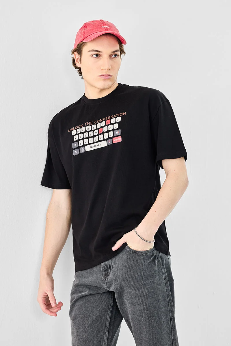 SNITCH Oversized 100% Cotton Graphic T-Shirt