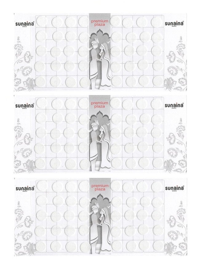 Sunaina Premium Plaza White Bindi for Women Size-6 (Size 13MM) (SPPMW106) - Image 1