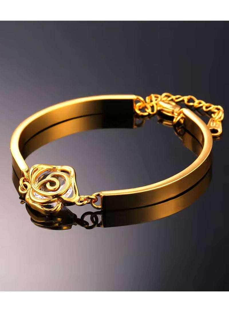 دبي جاليري AAA+ Cubic Zircon high quality Flower Bracelets for Women Birthday Mother's Day Jewelry Gift - Image 1