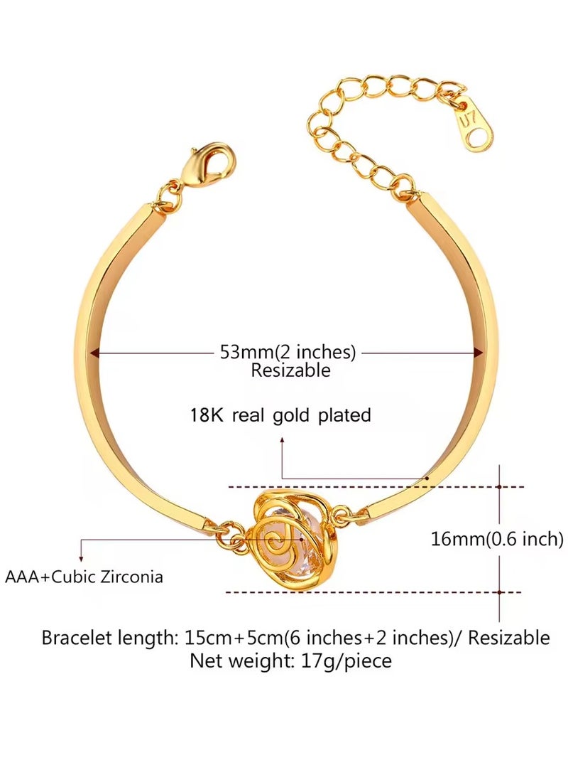 دبي جاليري AAA+ Cubic Zircon high quality Flower Bracelets for Women Birthday Mother's Day Jewelry Gift - Image 2