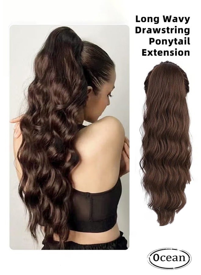 جي أس شعر ناعم طبيعيّ 60cm ( 24 بوصة ) - بني غامق - Image 1