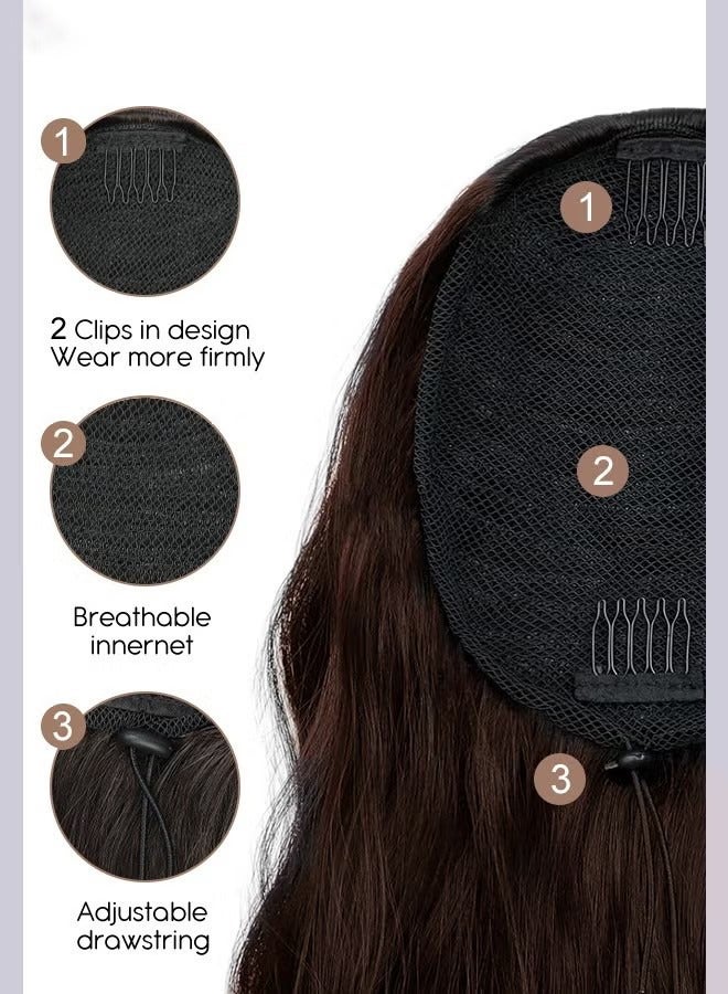 جي أس شعر ناعم طبيعيّ 60cm ( 24 بوصة ) - بني غامق - Image 5