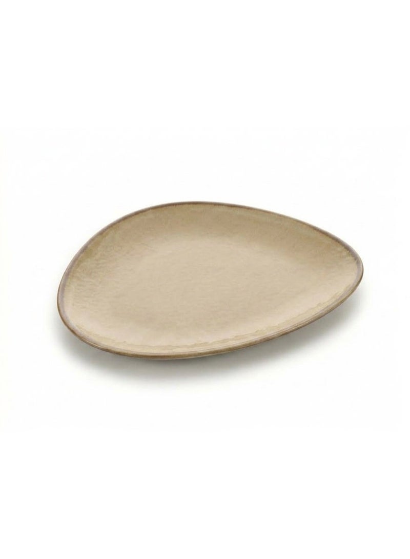 Ariane Premium Fine Porcelain Triangle Plate, Lemon Chiffon - Image 1