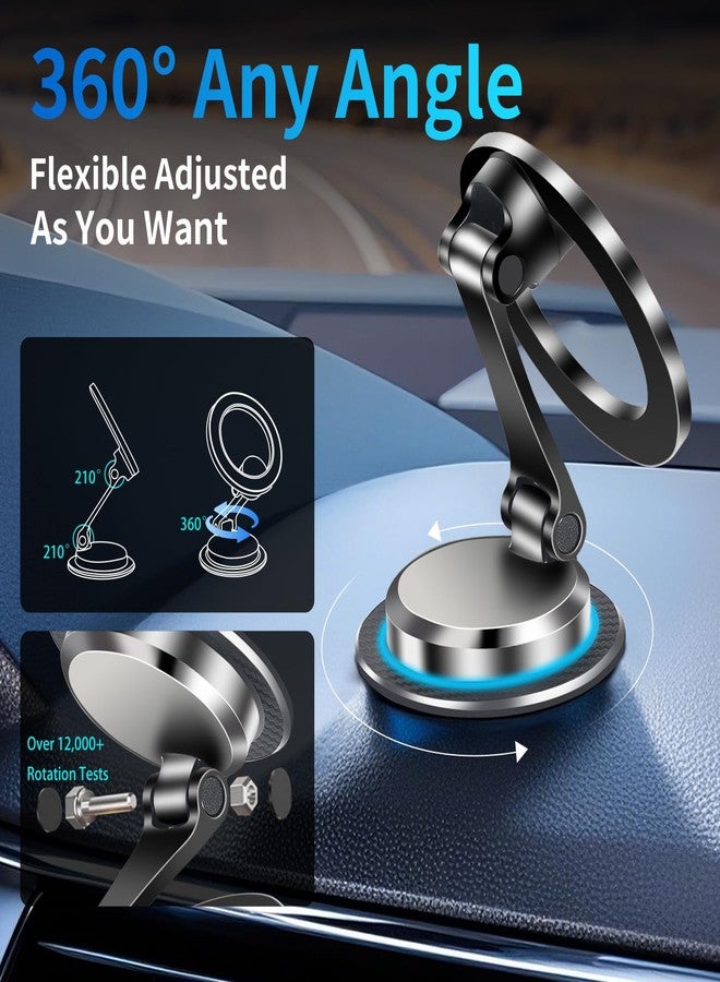 YAOKEEP Magnetic Car Phone Holder for Magsafe [2800gf Strongest Magnetic] 360° Adjustable Car Phone Mount,Phone Holders for Your Car Dashboard,Car Mount for iPhone 16 Pro Max 15 14 13 12 Plus (Black) - Image 2