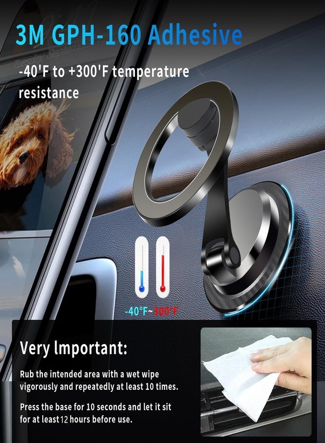 YAOKEEP Magnetic Car Phone Holder for Magsafe [2800gf Strongest Magnetic] 360° Adjustable Car Phone Mount,Phone Holders for Your Car Dashboard,Car Mount for iPhone 16 Pro Max 15 14 13 12 Plus (Black) - Image 5