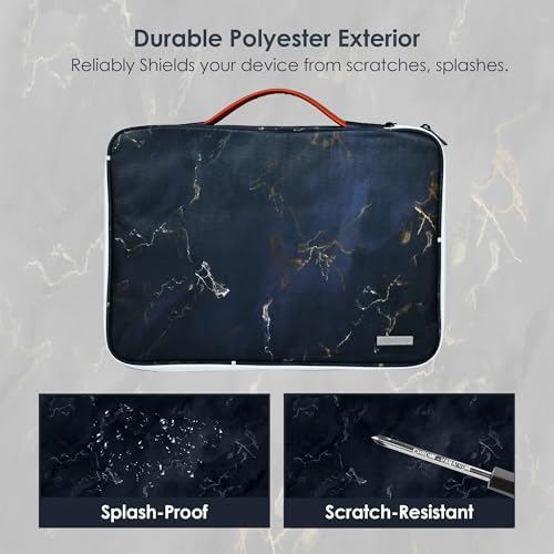 Probus Black Gold Marble Canvas Printed Laptop Sleeve Case Cover for MacBook/Laptop | Compatible with 13.3" Laptops - Image 4