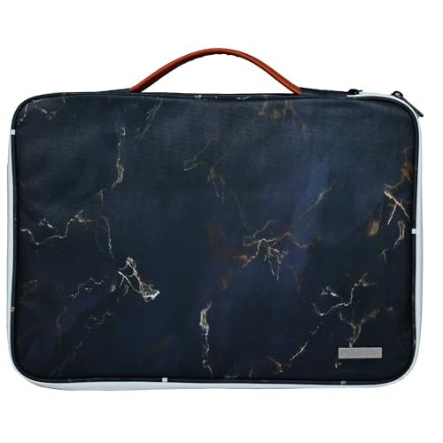 Probus Black Gold Marble Canvas Printed Laptop Sleeve Case Cover for MacBook/Laptop | Compatible with 13.3" Laptops - Image 1