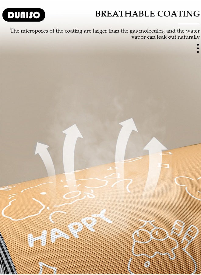 DUNISO - Washing Machine Cover,Cartoon Pattern Washing Machine Cover for Front,Oxford Cloth Full-automatic Roller Washing Machine Washer Dryer Cover ,Waterproof Dustproof and Thickened Protection Cover for Most 10.5-12kg Front Loading Washing Machine, Aging Resistant，Velcro Design，Size L - Image 1