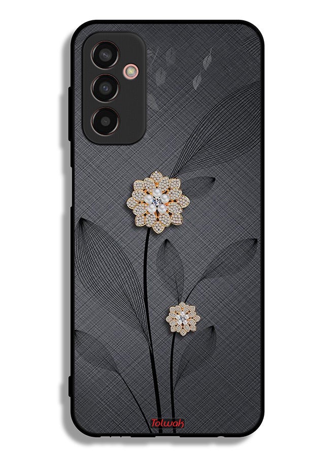 Tolwak Samsung Galaxy F13 Protective Case Cover Diamond Flowers Art - Image 2