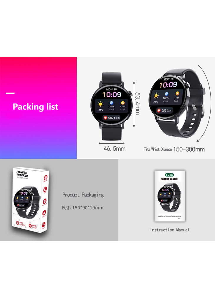 Chomel - F22R smartwatch 1.35 non-invasive blood sugar Siri voice dial call 50 multi-sports modes - Image 1