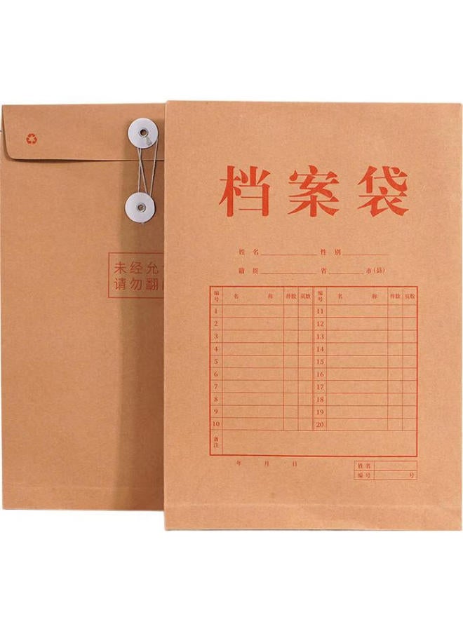 Simaa 50 A4 Mixed Pulp 140G Kraft Paper File Folders, 2.8Cm Side Width Document Folders For Personnel Contracts And Bids, Storage Folders, Office Supplies 51089 - Image 3