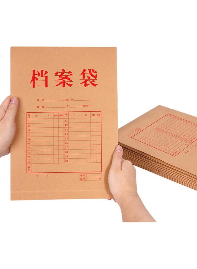 Simaa 50 A4 Mixed Pulp 140G Kraft Paper File Folders, 2.8Cm Side Width Document Folders For Personnel Contracts And Bids, Storage Folders, Office Supplies 51089 - Image 2