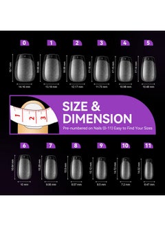 gelike ec Nail Tips Gel X Nail Tips Extra Short Coffin Nail Tip Full Cover 120Pcs 12 Sizes Extra Short Coffin  - Image 5
