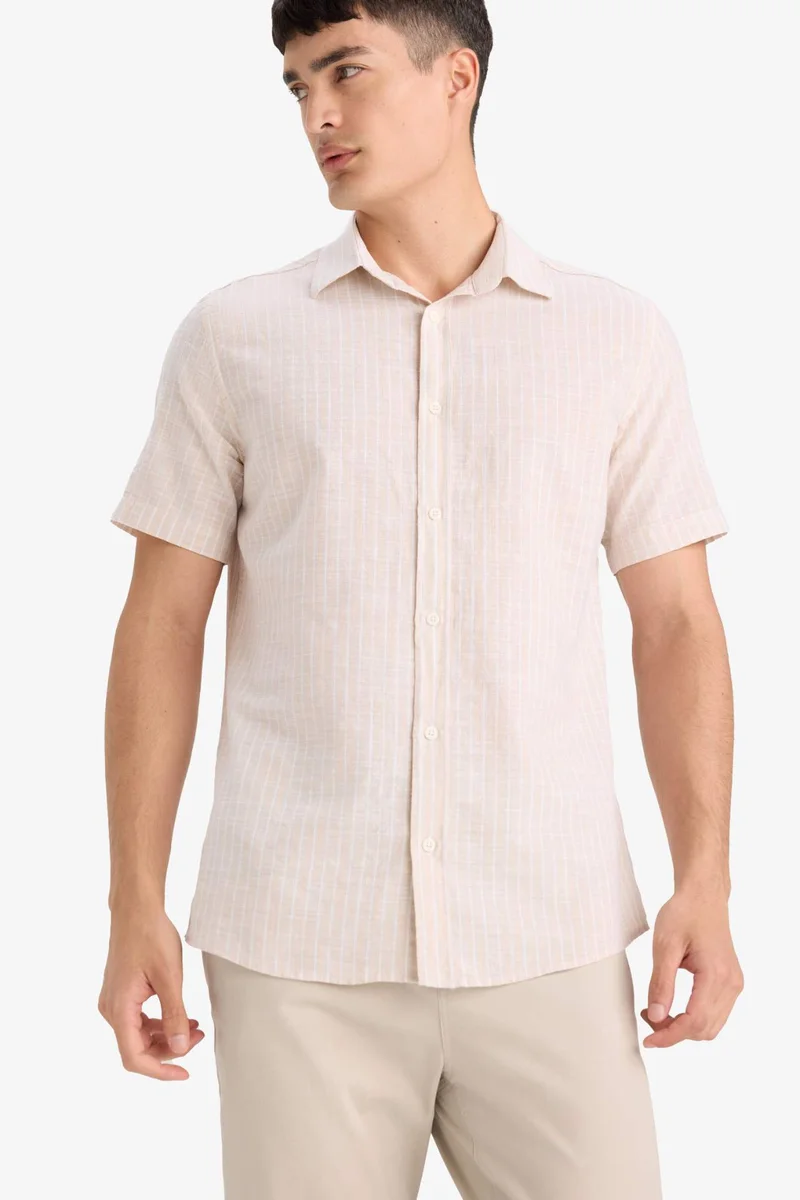 ديفاكتو Short Sleeve Cotton Shirt