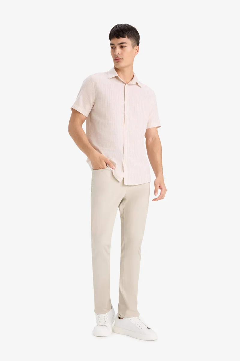 ديفاكتو Short Sleeve Cotton Shirt