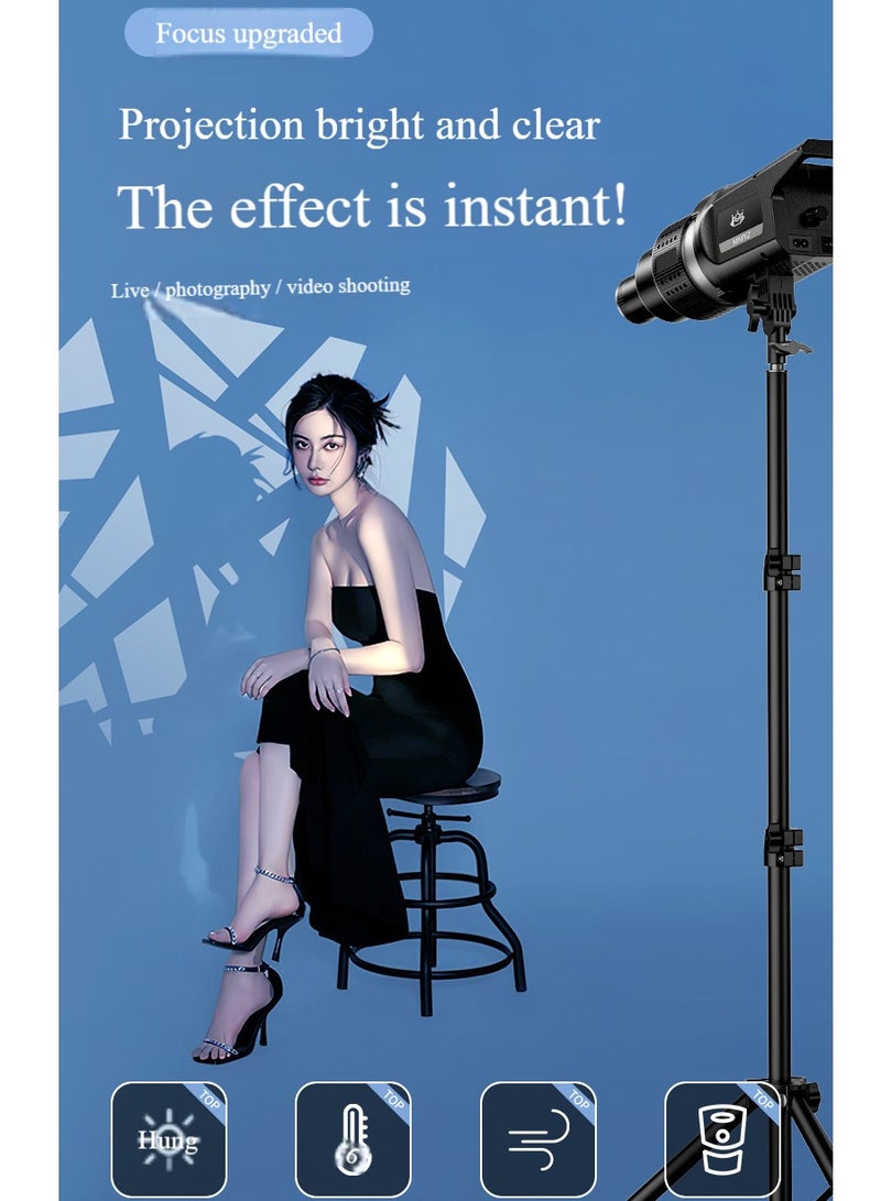 Flash Snoot Conical Lens, Video Artist Modelling Shape Photo Studio Light Kit, with Optical Spotlight Lens 35 Gobos - Image 3