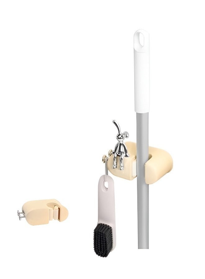 Broom and Mop Holder, Wall-Mounted Utility Holder, Perfect for Organizing Cleaning Tools  - Image 1