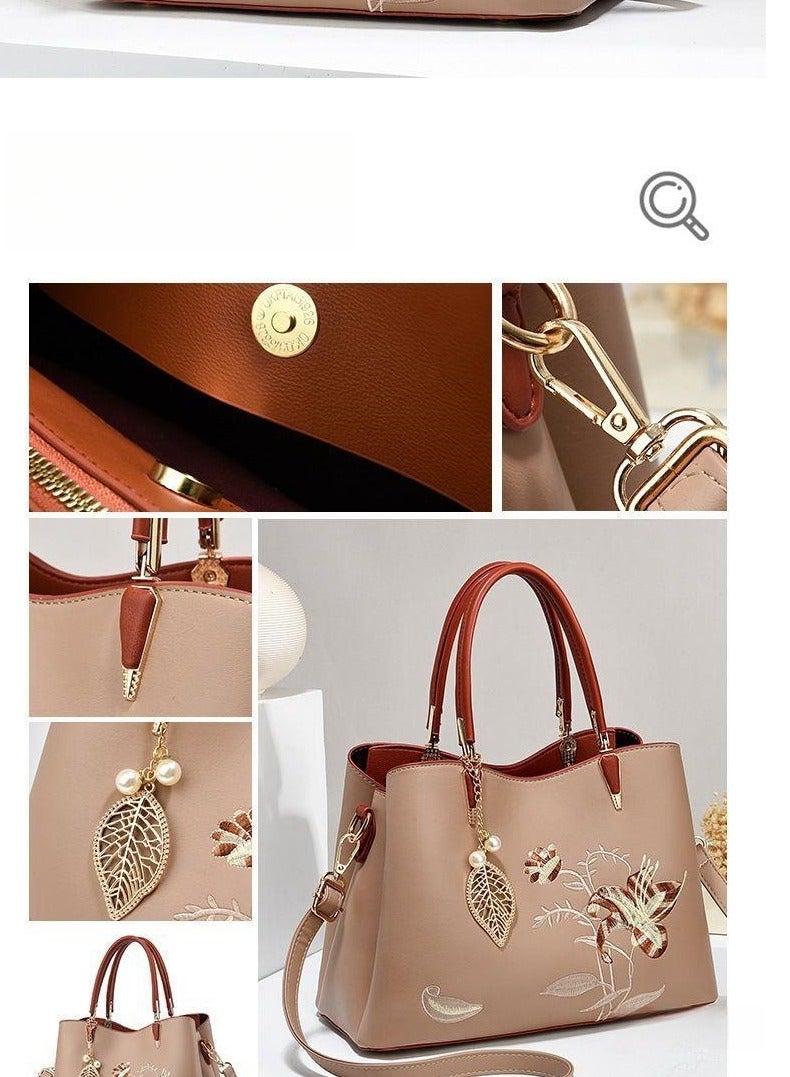 Chinese Embroidery Style Genuine Leather Handbag  - Image 4