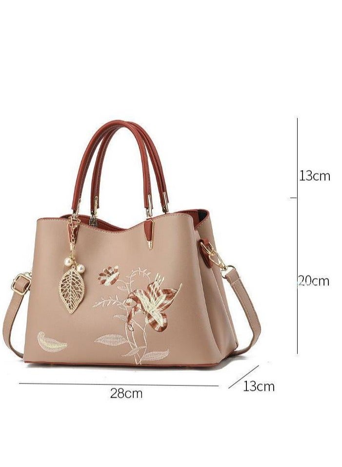 Chinese Embroidery Style Genuine Leather Handbag  - Image 3