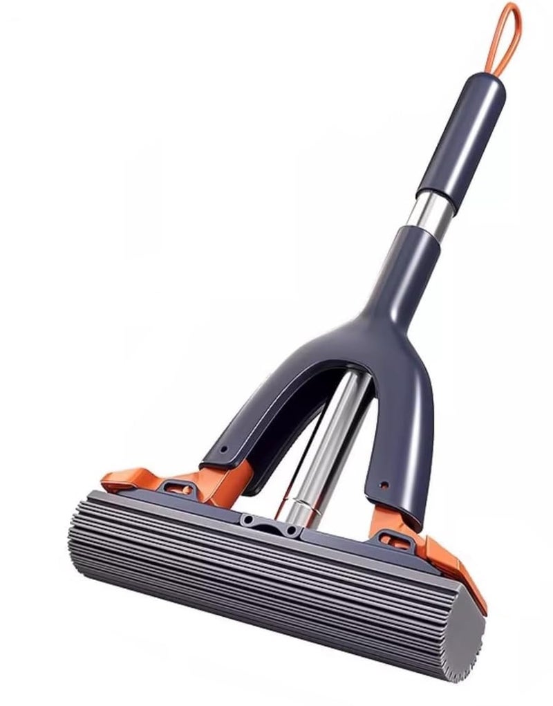 Hidak Sponge Mop for Mirror Cleaning Squeeze Roller Mop Self Wringing Floor Mop for Hardwood Laminate Tile Marble Ceramic Easily Wet Dry Wringing for Bathroom Kitchen Car Table - Image 1