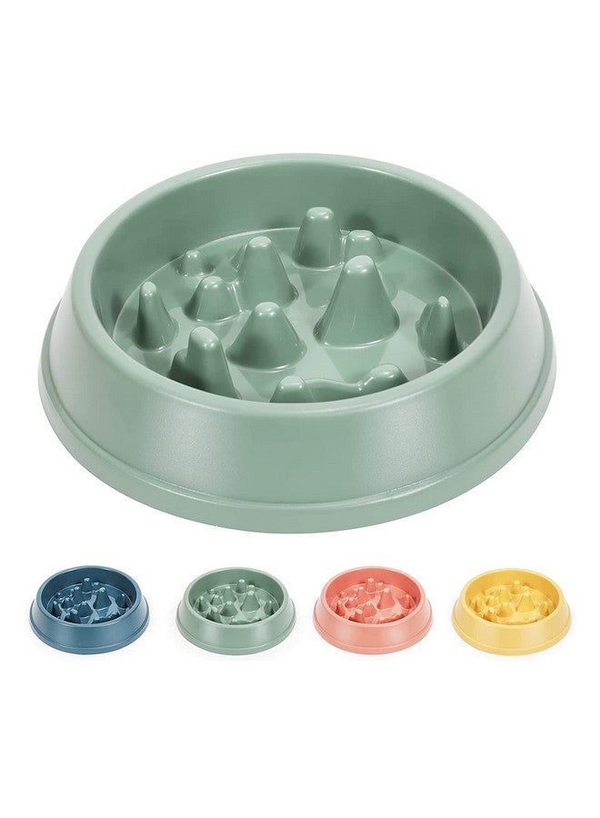 إيميلي بيتس وعاء طعام بطيء متين للكلاب يبطئ سرعة الأكل ويزيد من وقت الأكل، ويمنع الاختناق، ولا ينزلق وسهل التنظيف (أخضر) - Image 1