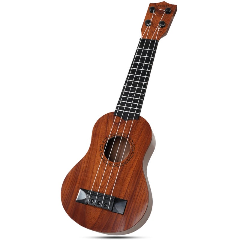 Raimy 17in Kids Ukulele Guitar - 4 Strings Mini Guitar Children Musical Instruments Educational Toys with Picks for Toddler Kids Boys Girls Beginner (Mahogany) - Image 1