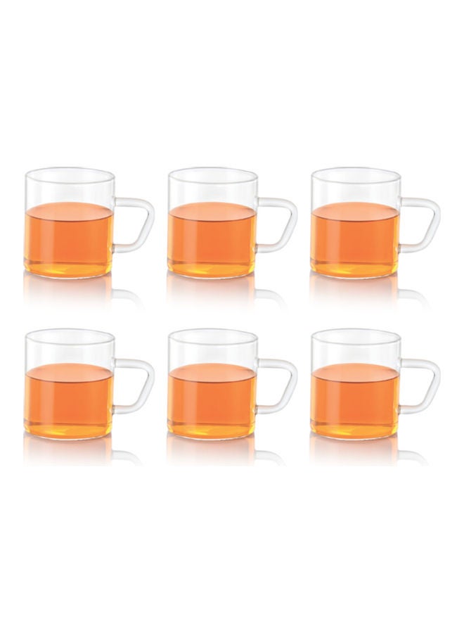 BOROSIL Set of 6 Classic Glass Mugs Clear 190ml - Image 2