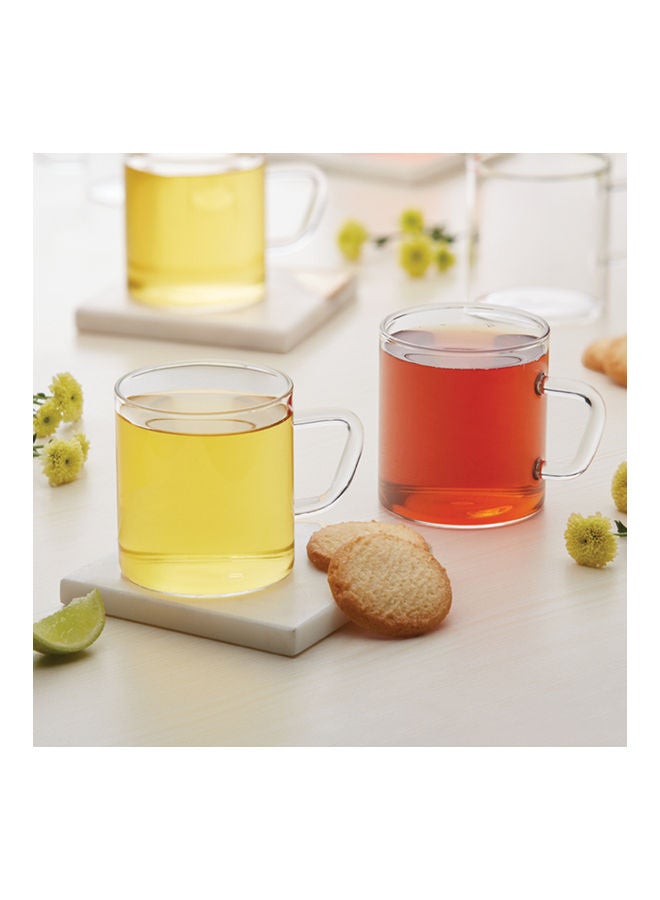 BOROSIL Set of 6 Classic Glass Mugs Clear 190ml - Image 1