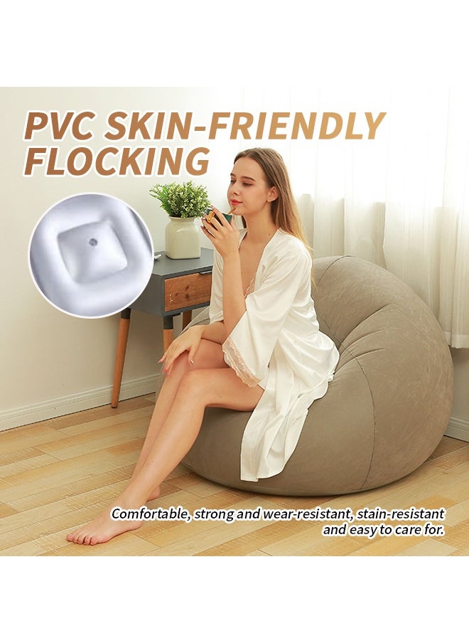 Air Sofa Inflatable Lazy Sofa Chair, No Bean Bag Inflatable Chair, Bean Bag Game Lounger, Washable Living Room Bedroom Bean Bag Chair, Super Soft