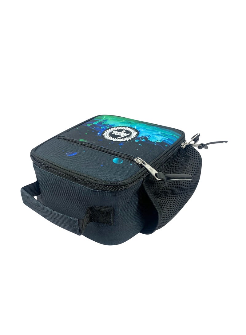 HYPE Kids Lunch Bag Black 3D Droplets | 4L Insulated Lunch Box | Thermal PVC Lining | Boys Girls School Picnic - Image 5