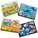 B. Toys B toys Chunky Puzzle 4 Pack Bus Sea Space Dino Wooden Puzzles with 8 Pieces Each Educational Toys for Toddlers Develop Fine Motor Skills Color Recognition Fun Learning Activity 2 Years - Image 2