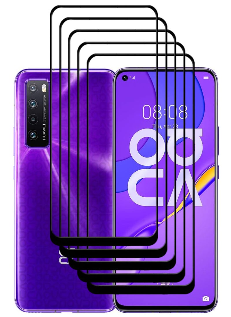 ACLIX 5 Pieces Antistatic ESD Dustproof Premium Quality High Definition Tempered Glass Screen Protector Designed For Huawei nova 7 5G - Image 1