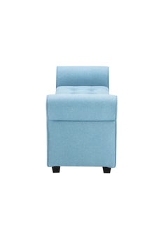 BLACK OAK BLACK OAK Landaverde Upholstered Flip top Storage Bench 2 Seater Sofa Couch Poufffe Storage Ottoman (Standard,Light Blue)  - Image 4