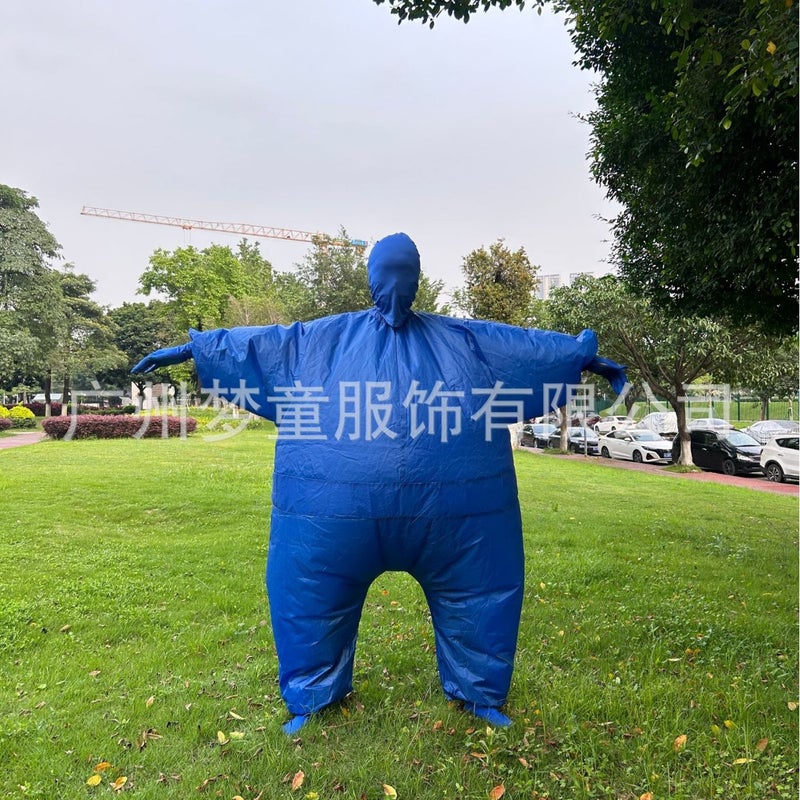 35. Specially Designed For Halloween White Salmon Inflatable Clothing Role-Playing Outdoor Activities Invisible Funny Masked Inflatable - Image 2