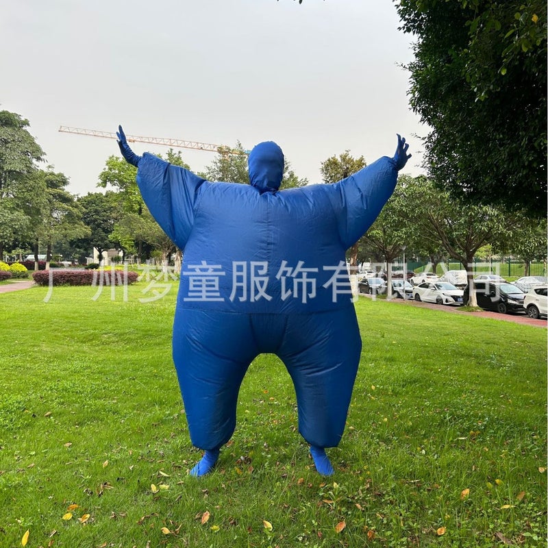 35. Specially Designed For Halloween White Salmon Inflatable Clothing Role-Playing Outdoor Activities Invisible Funny Masked Inflatable - Image 4