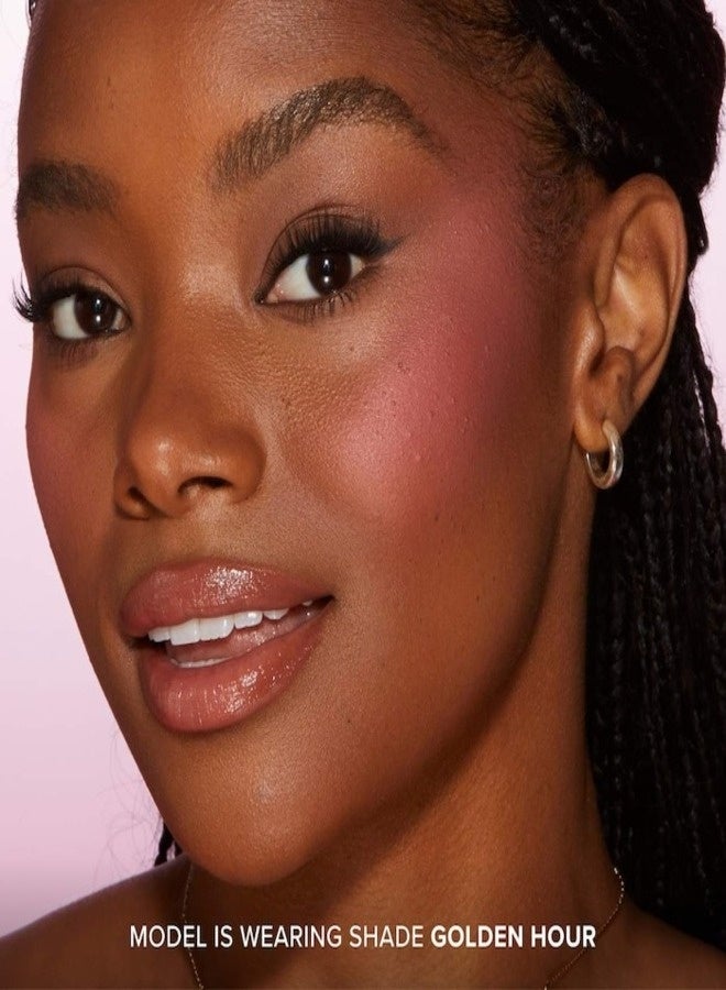 Too FacedCosmetics Too Faced Cloud Crush Blurring Powder Blush –  Golden Hour (5g) – Satin Peach Pink, Ultra-Smooth Velvet Powder Blush with Blurring, Buildable & Long-Wearing Soft-Focus Finish - Image 4