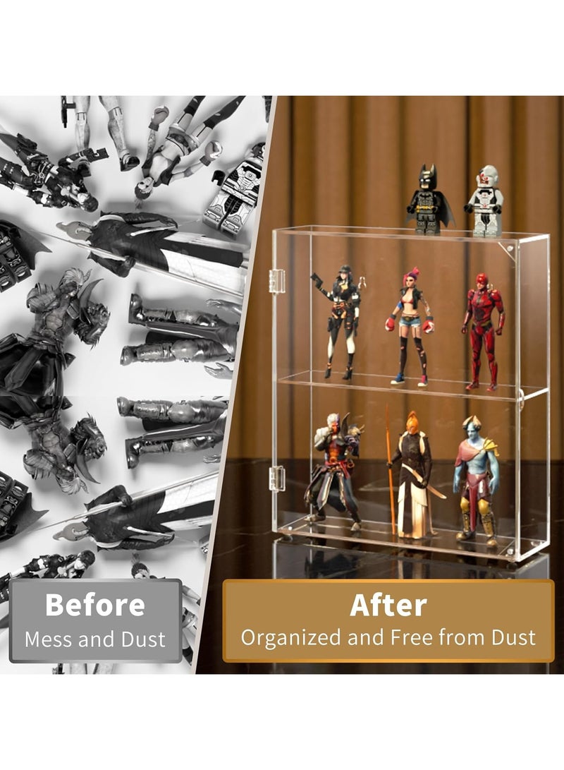 TPGP Acrylic Display Case, Clear Display Case for Funko Pop Figures, Wall Mounted or Desktop Dustproof Display Cabinet Box for Collectibles, Rock, Crystals, Mini Toys, Amiibo (3 Tiers) - Image 3