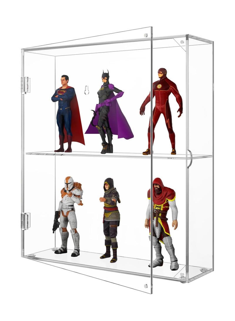TPGP Acrylic Display Case, Clear Display Case for Funko Pop Figures, Wall Mounted or Desktop Dustproof Display Cabinet Box for Collectibles, Rock, Crystals, Mini Toys, Amiibo (3 Tiers) - Image 1