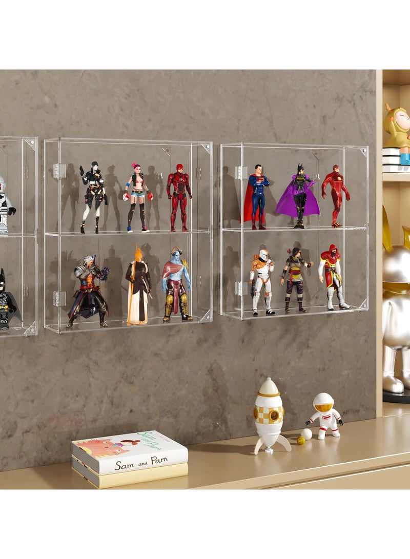 TPGP Acrylic Display Case, Clear Display Case for Funko Pop Figures, Wall Mounted or Desktop Dustproof Display Cabinet Box for Collectibles, Rock, Crystals, Mini Toys, Amiibo (3 Tiers) - Image 5