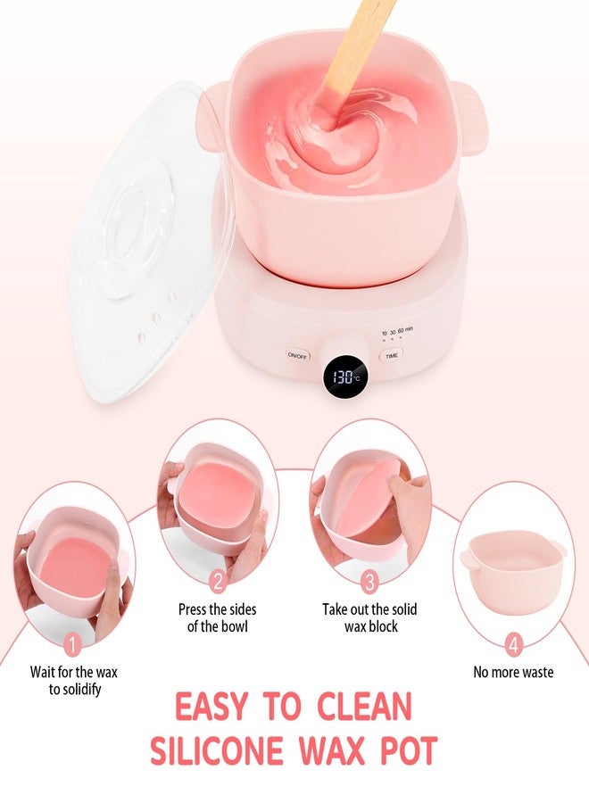 Moosec Wax Warmer Hair Removal, Adjustable Temperature, Digital Display Professional Hot Wax Warmer Pot with Silicone Bowl, Timer setting - Image 3