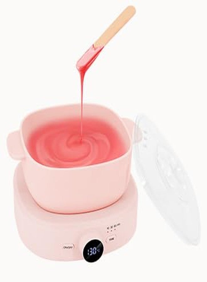 Moosec Wax Warmer Hair Removal, Adjustable Temperature, Digital Display Professional Hot Wax Warmer Pot with Silicone Bowl, Timer setting - Image 1