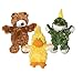 KONG Low Stuffing with Squeaker Dog Toy XSmall 3 Animals Bear Duck Frog - Image 3