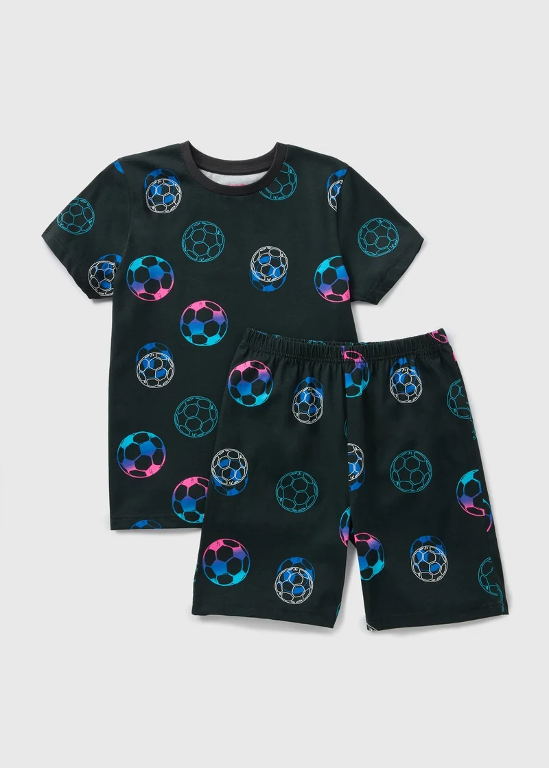 Matalan Boys Black Football Pyjama Set