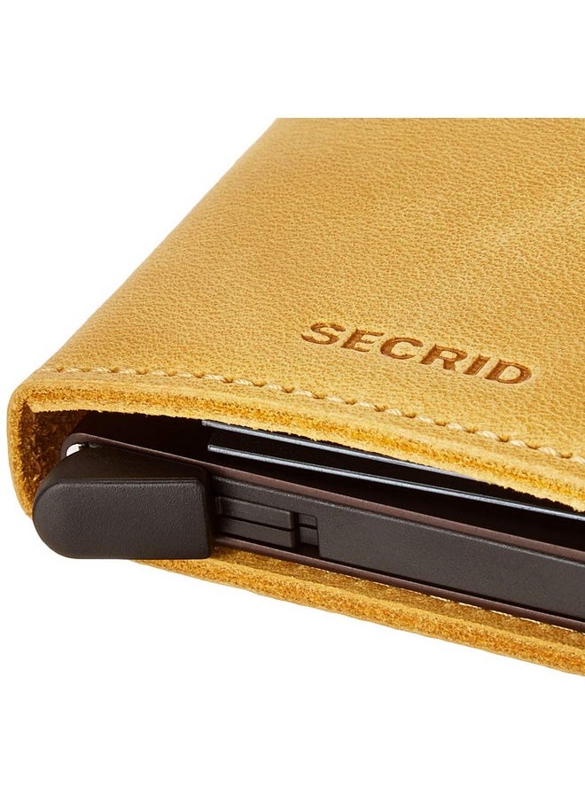 Slim Wallet Genuine Vintage Leather Rfid Safe Card Case For Max 12 Cards (Ochre) - pzsku/Z08E9A3838233BDA5FEC6Z/45/_/1714993916/d0b665bd-2dde-4f99-b836-36dda0a40ebd