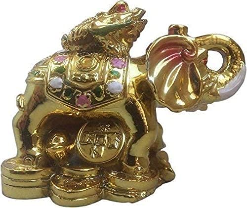 RIPE INDIA® Feng Shui Frog On Elephant Showpiece Brass Color - Image 5