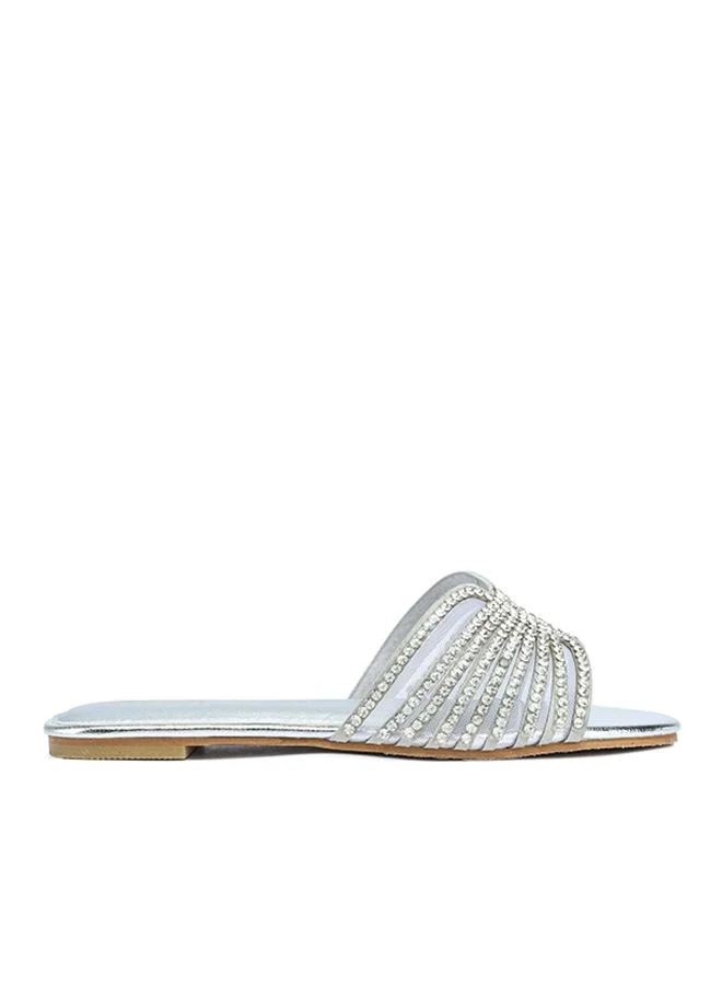 FYOR Stylish Radiating-Jewel Mesh Slide MY 397