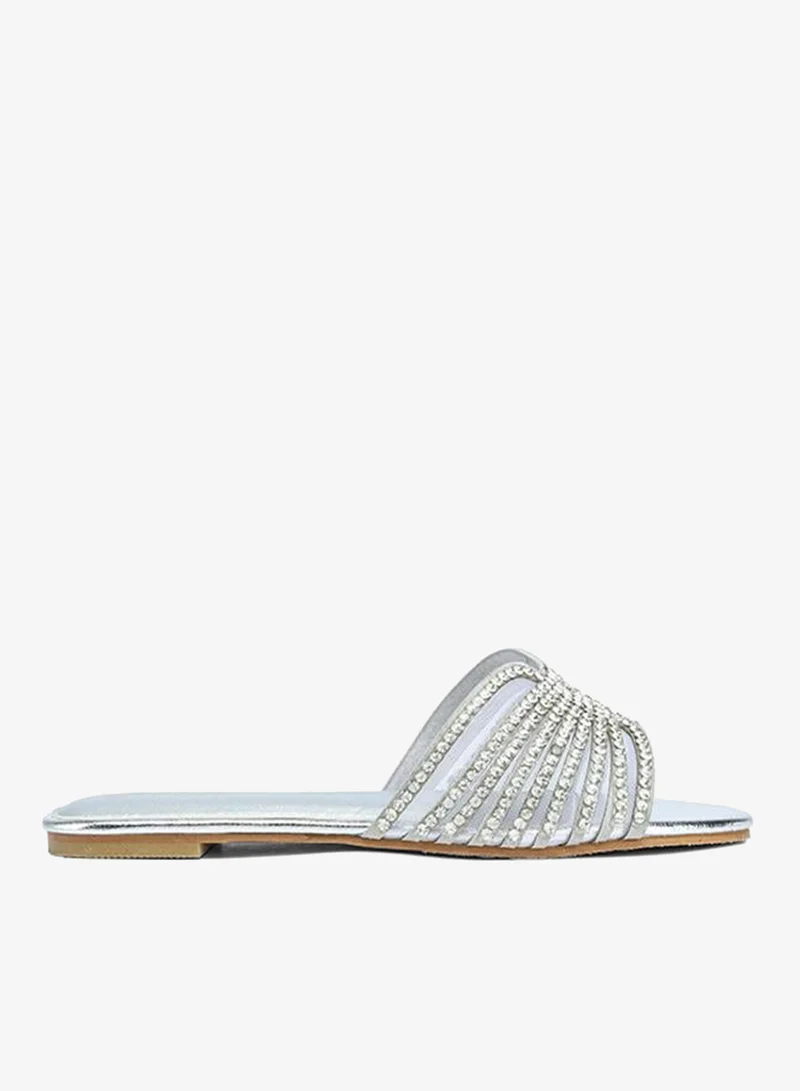 فايور Stylish Radiating-Jewel Mesh Slide MY 397